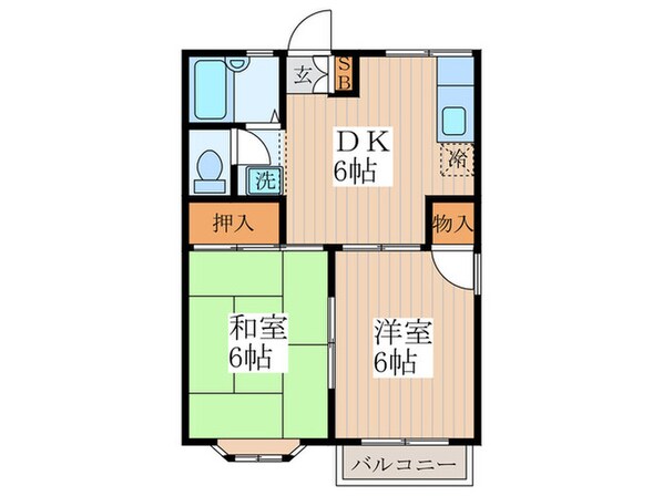 上水桜ハイツの物件間取画像